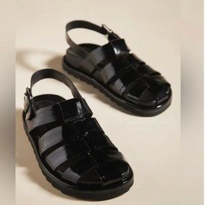 Anthropologie Vicenza Patent Fisherman Sandals - New in Box Size 40 / Size 9
